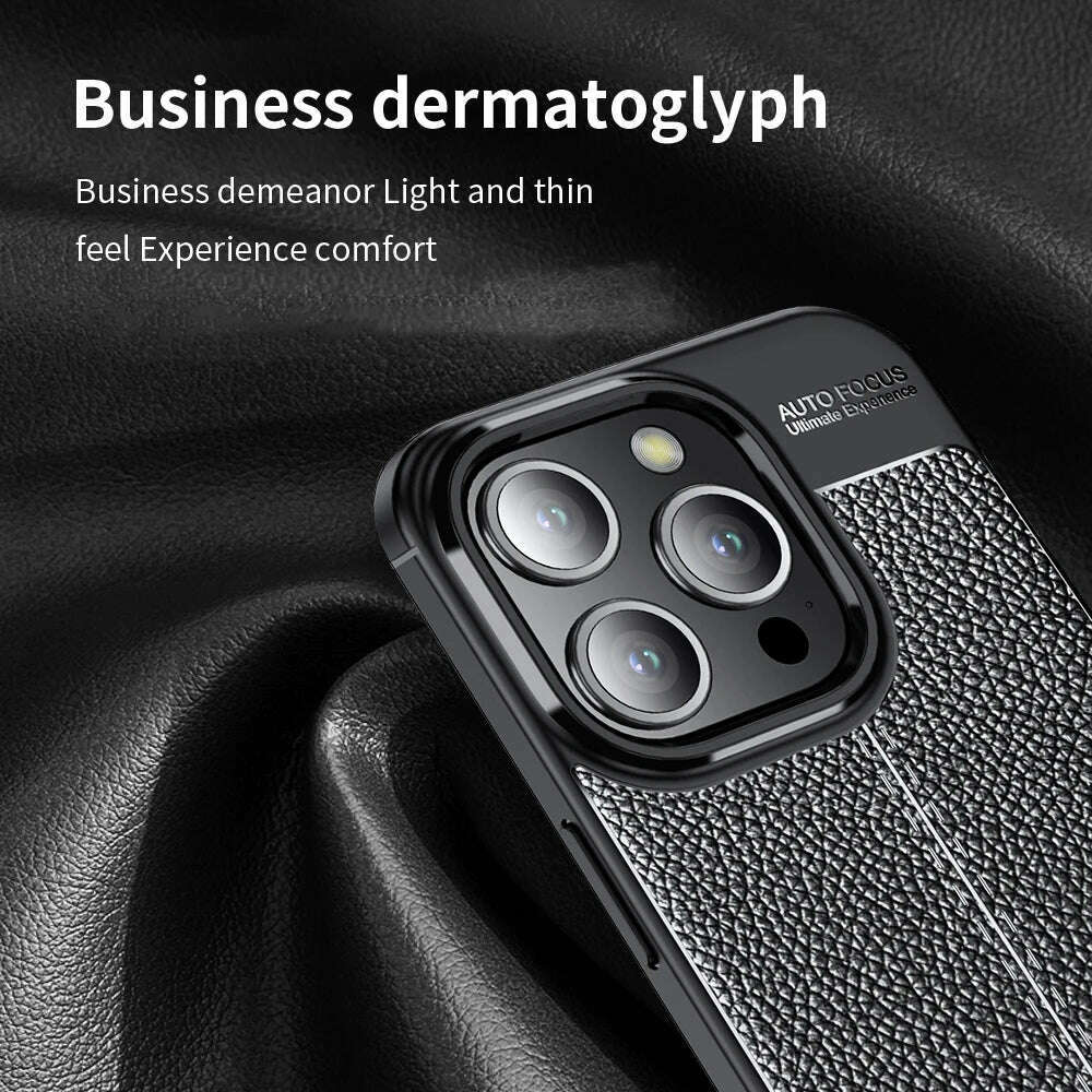 KIMLUD, Business Style Litchi Pattern Silicone Shockproof Case For iPhone 15 14 13 12 11 Pro Xs Max XR 7 8 6 6s Plus SE 2020 Back Cover, KIMLUD Womens Clothes