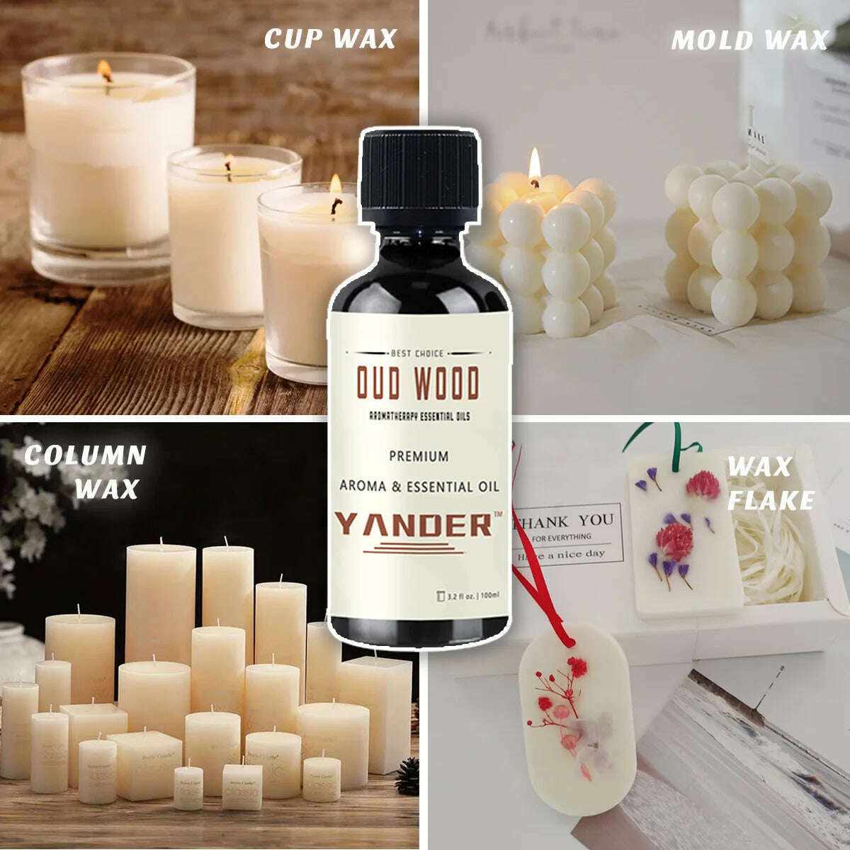 C023 Oud wood high concentrated candle oils for candle making Oriental Woody Fragrance oils - KIMLUD