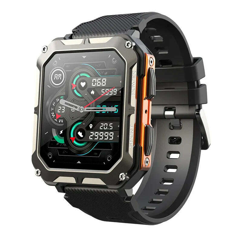 C20 PRO Smart Watch Men Bluetooth Call Outdoor Sports 1.83inch Large Screen Voice Assistant Fitness C20Pro Smartwatch - KIMLUD