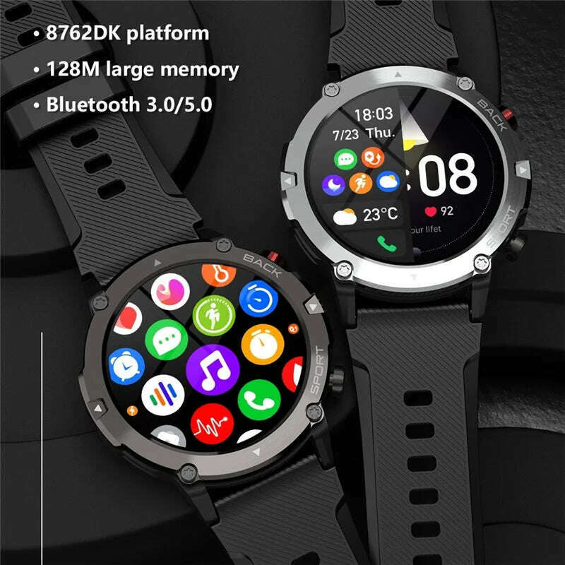 KIMLUD, C21 Smart Watch Bluetooth Call Outdoor Multi Sport Mode Heart Rate Monitoring Fitness Tracker Men Women Smartwatch, KIMLUD Womens Clothes