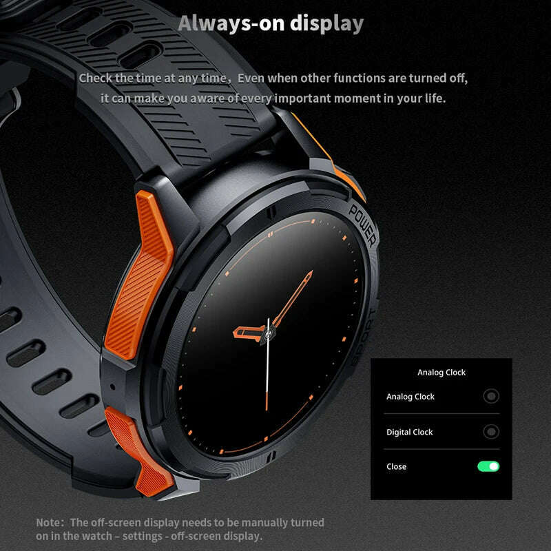 C25 Smart Watch For Men Smartwatch 2023 Bluetooth Call Heart Rate Monitor 1.43 Inch HD 466*466 Screen 100+ Sport Voice assistant - KIMLUD