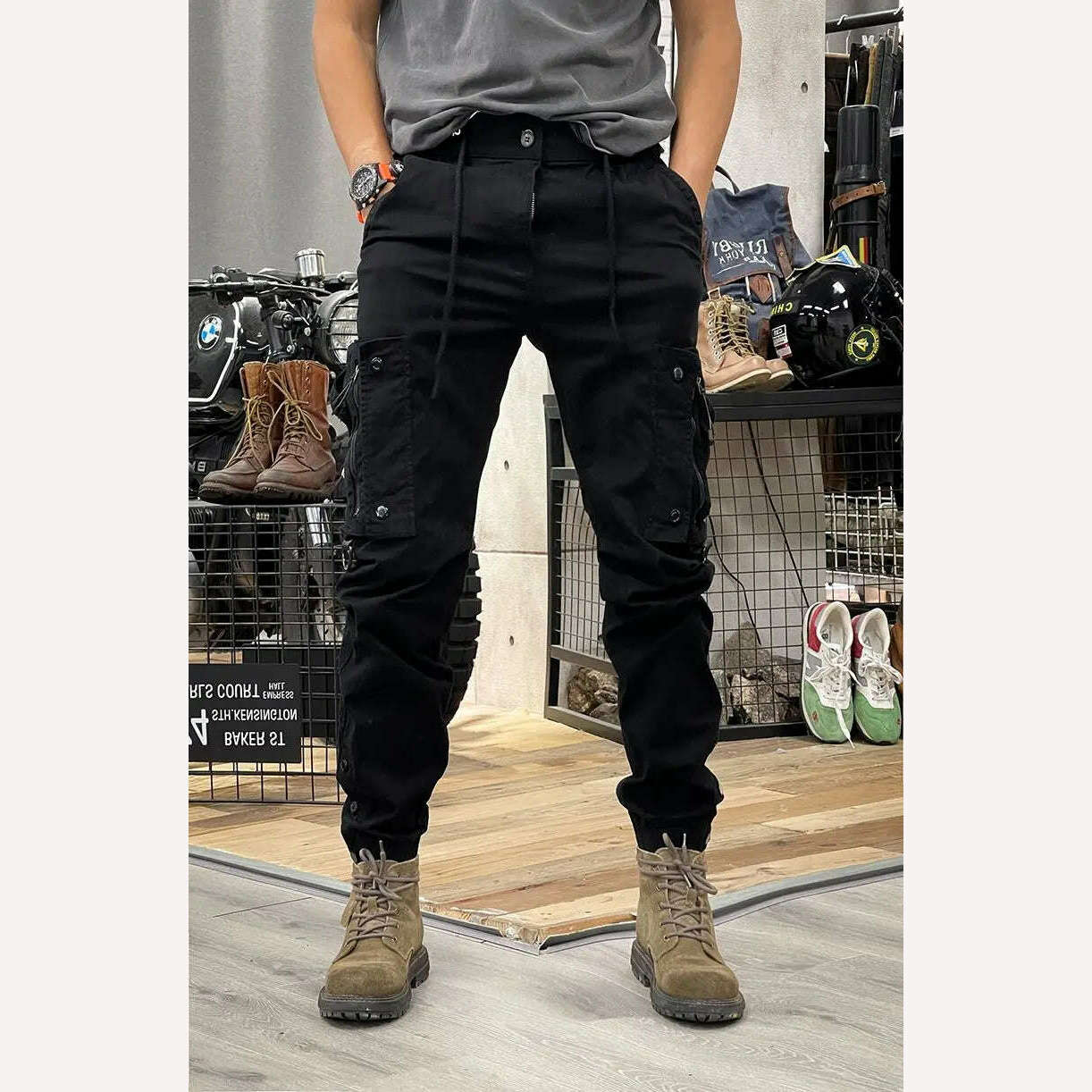 KIMLUD, Camo Navy Trousers Man Harem Y2k Tactical Military Cargo Pants for Men Techwear High Quality Outdoor Hip Hop Work Stacked Slacks, KIMLUD Womens Clothes