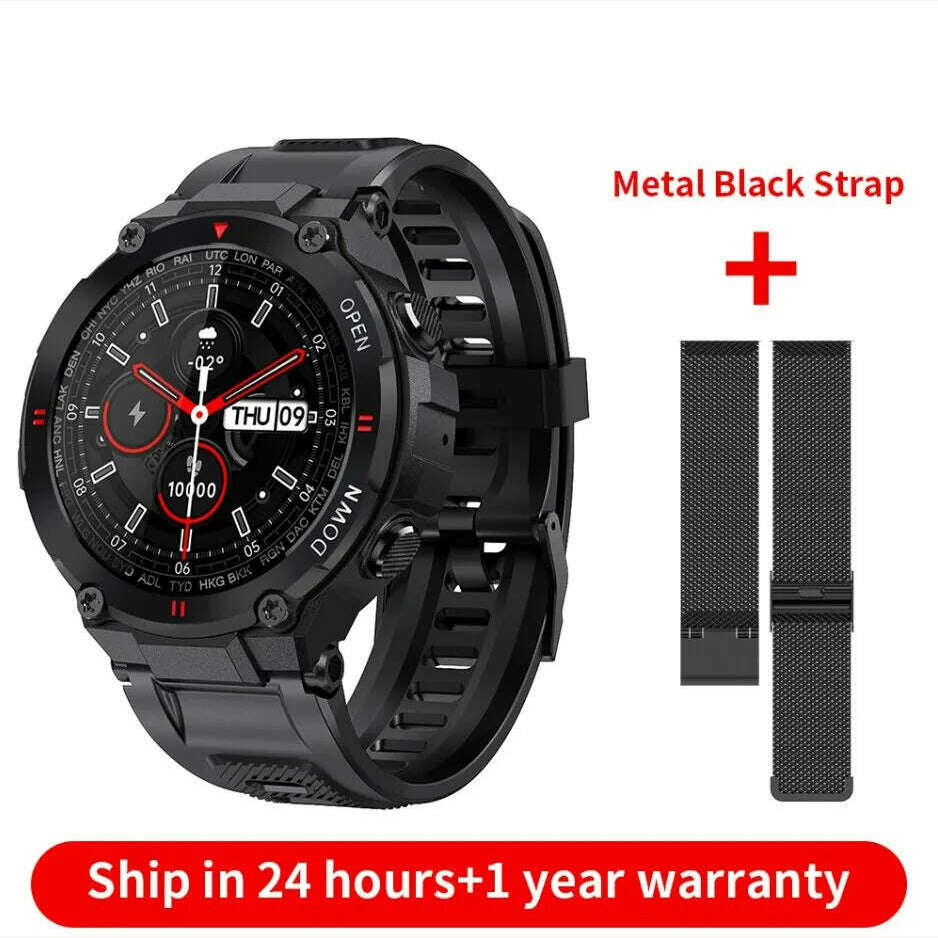 CanMixs K22 watch Bluetooth Call Smart Watch Men Outdoor Sports Fitness Tracker Heart Rate Music Play Smartwatch For Android IOS - KIMLUD