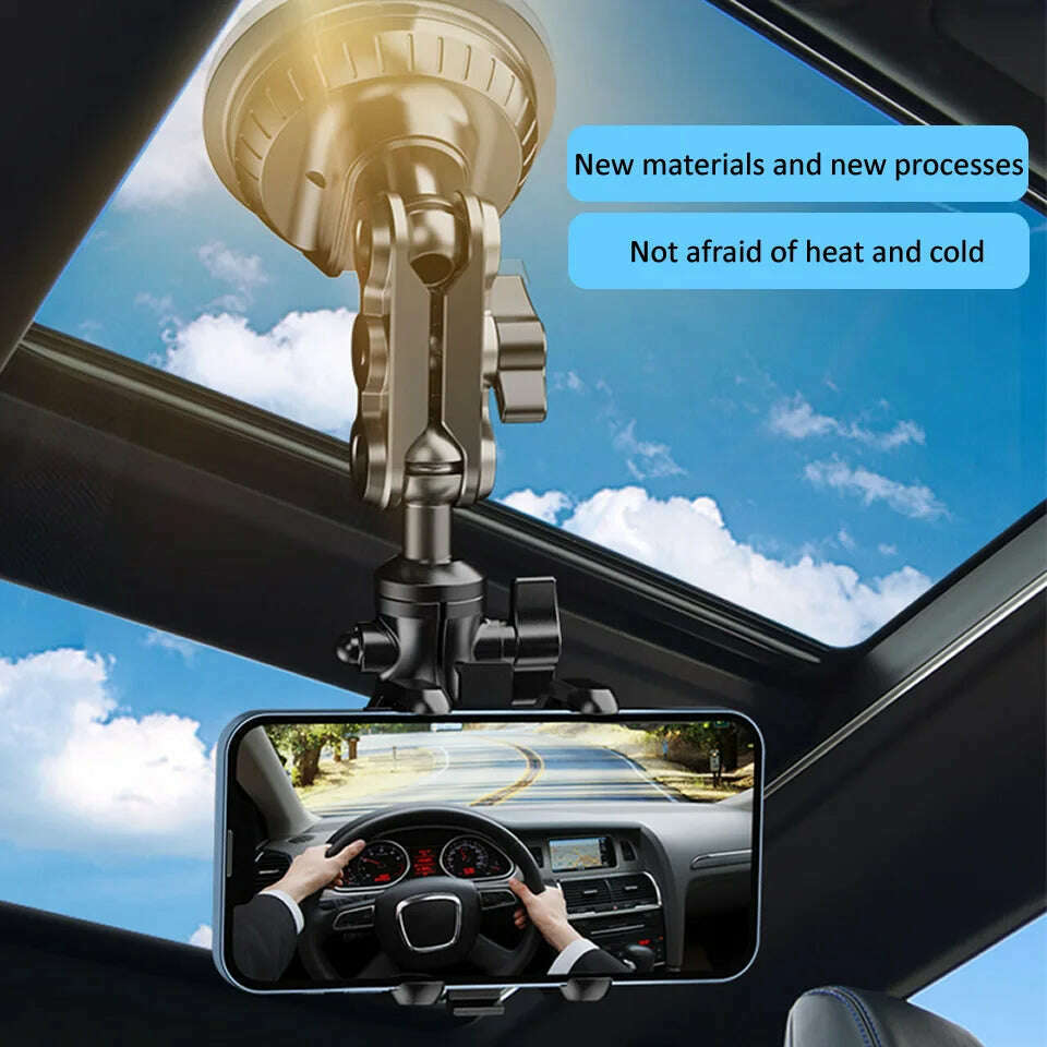 Car Shooting Mobile Phone Bracket Selfie Fixed Universal Outdoor Travel Self-driving Sucker Bracket for Car Window Windshield - KIMLUD