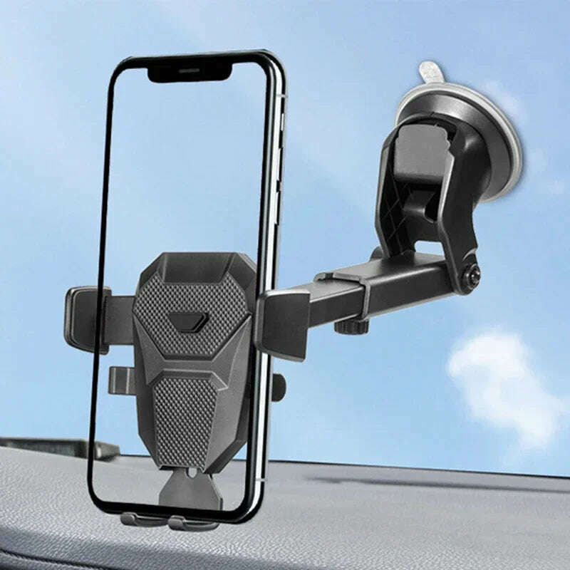 Car Sucker Phone Holder Mount Stand GPS Telefon Mobile Cell Support For iPhone 13 12 11 Pro Xiaomi Huawei Samsung - KIMLUD