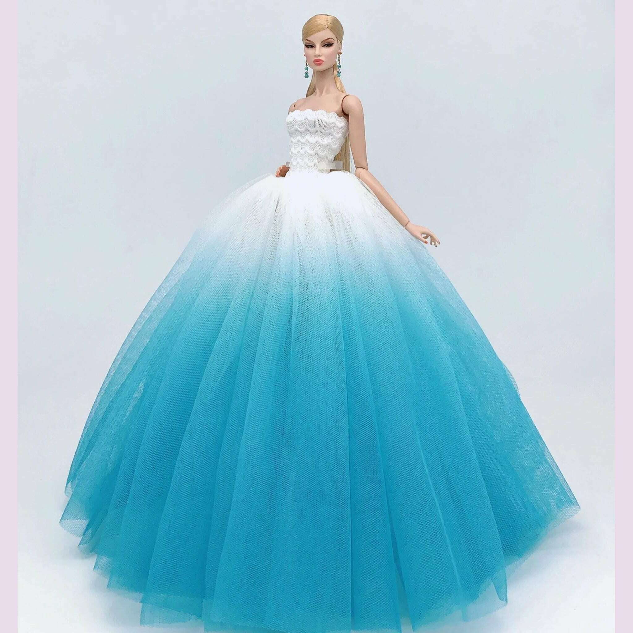 case for barbie doll clothes Princess dress trailing wedding bride marriage dress for barbie accessories toys house ornaments - KIMLUD