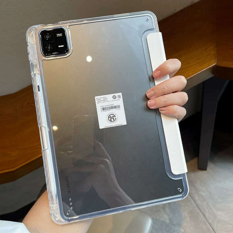 KIMLUD, Case for Xiaomi Mi Pad 5 Pro 11 MiPad 6 Pro 11 7 PRO 11.2 HD Transparent Case Redmi pad SE 11 PRO 12.1" with Awake / Sleep Cover, KIMLUD Womens Clothes
