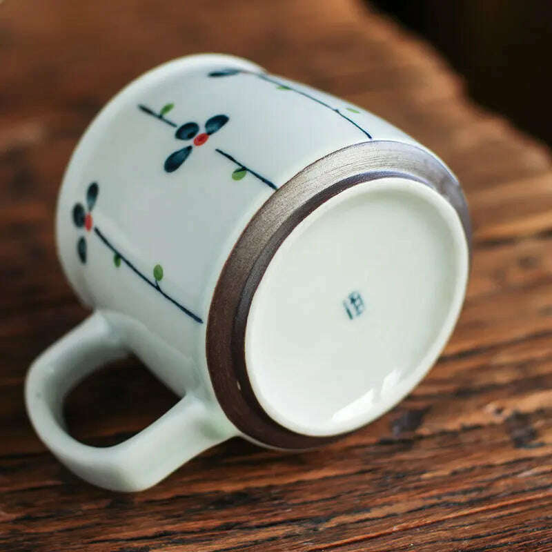 KIMLUD, Ceramic Mug Japanese Style Hand-painted Tea Mugs Home Drinking Cup Coffee Mug TeaCup Office Water Cup Kitchen Drinking Tool, KIMLUD Womens Clothes
