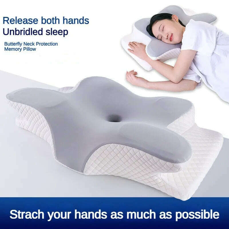 Cervical Neck Pillow Memory Foam Sleeping Pillows Ergonomic Orthopedic Neck Support Contour For Side Back Stomach Sleepers - KIMLUD