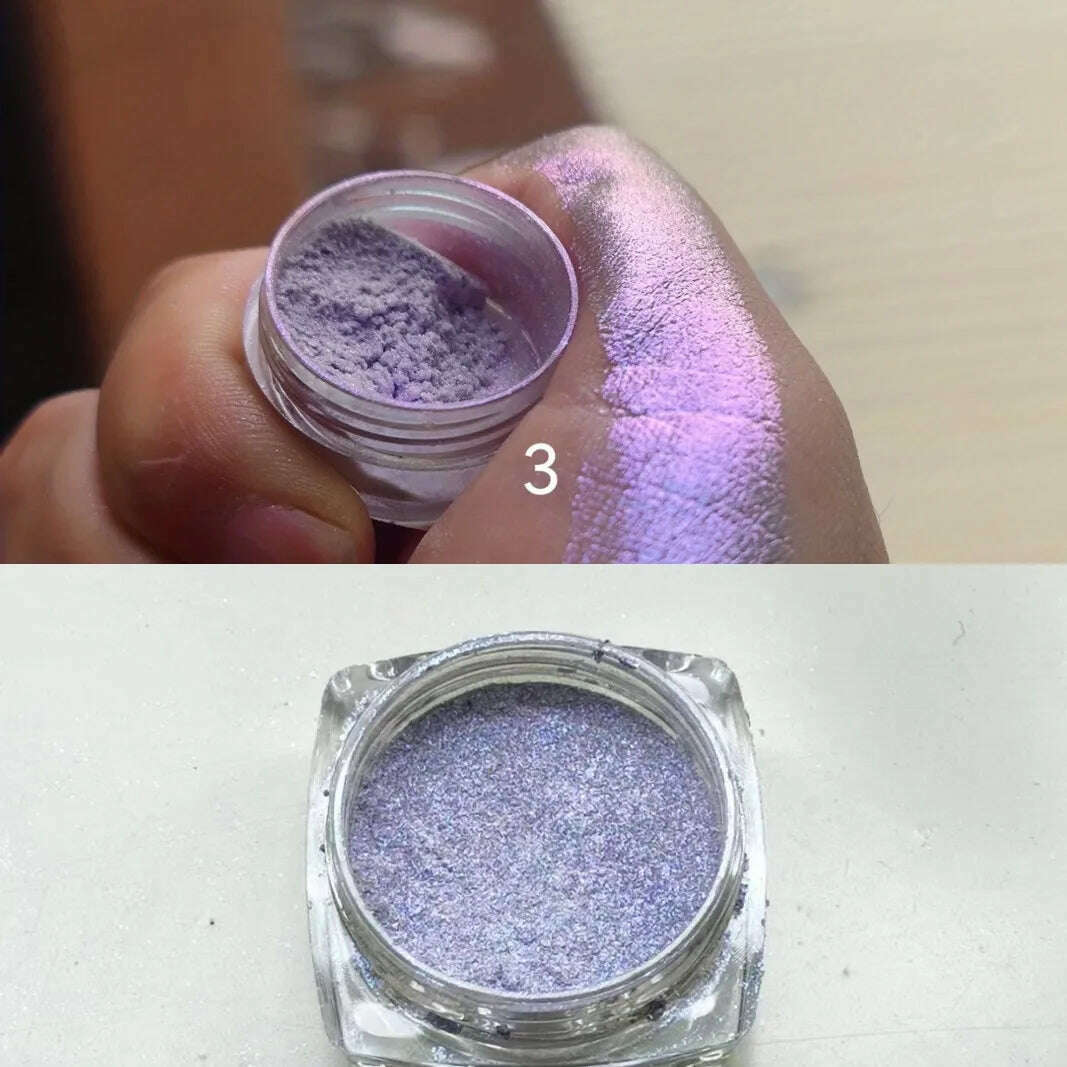 Chameleon Glitter Eyeshadow Pearly Shimmer For Brightening Contouring, Metallic Gradient Colors Easy Lazy Eye Makeup Festivals - KIMLUD