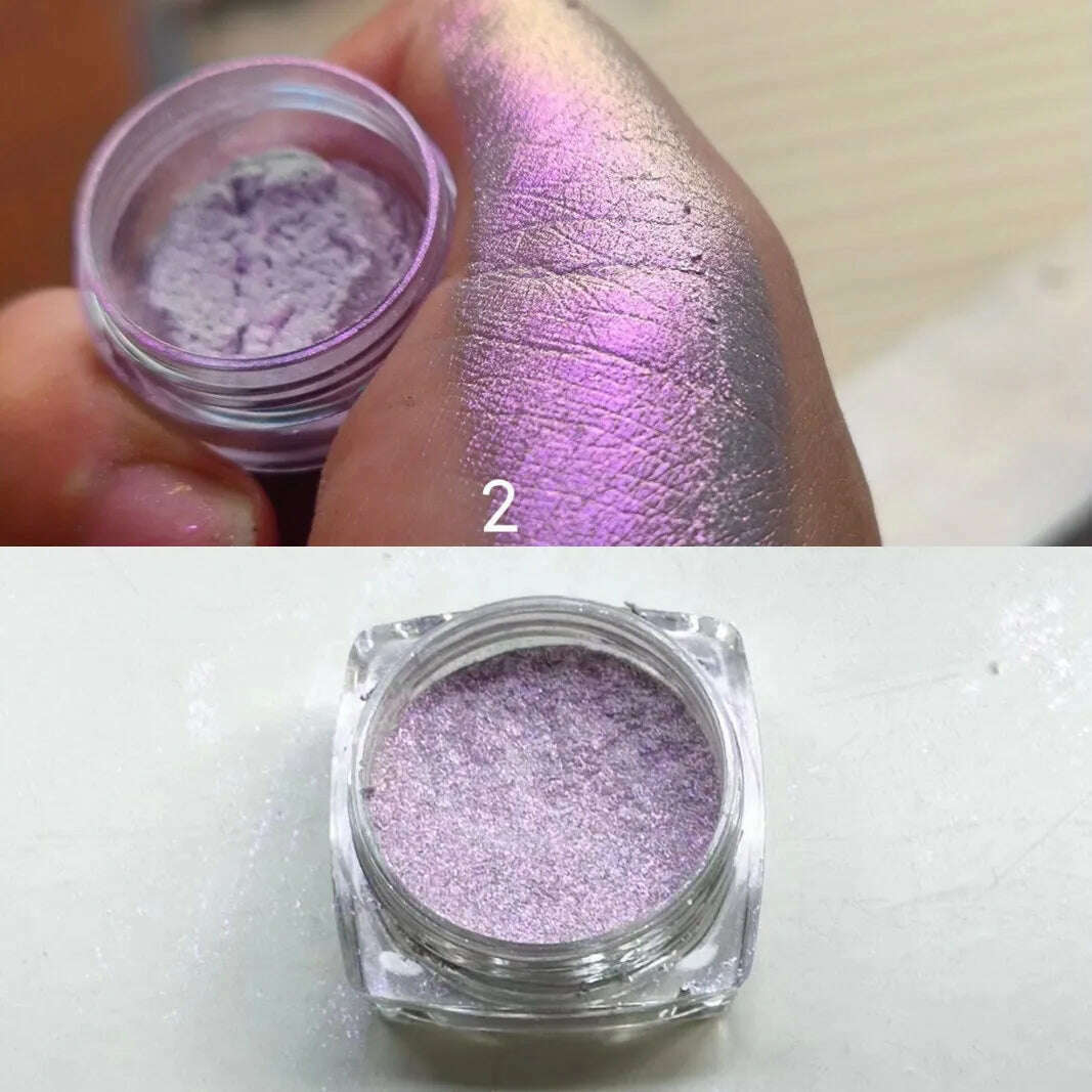 Chameleon Glitter Eyeshadow Pearly Shimmer For Brightening Contouring, Metallic Gradient Colors Easy Lazy Eye Makeup Festivals - KIMLUD