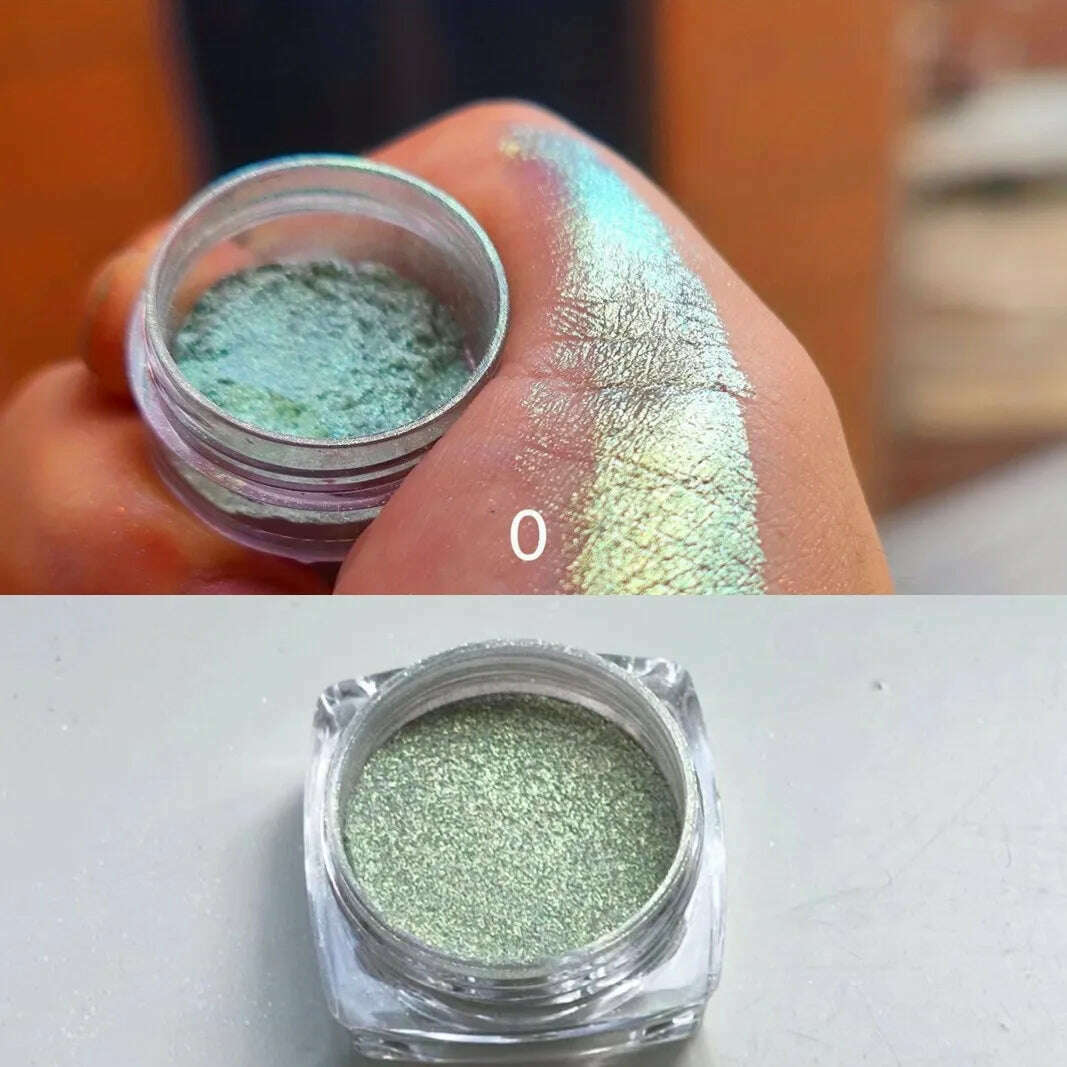 Chameleon Glitter Eyeshadow Pearly Shimmer For Brightening Contouring, Metallic Gradient Colors Easy Lazy Eye Makeup Festivals - KIMLUD