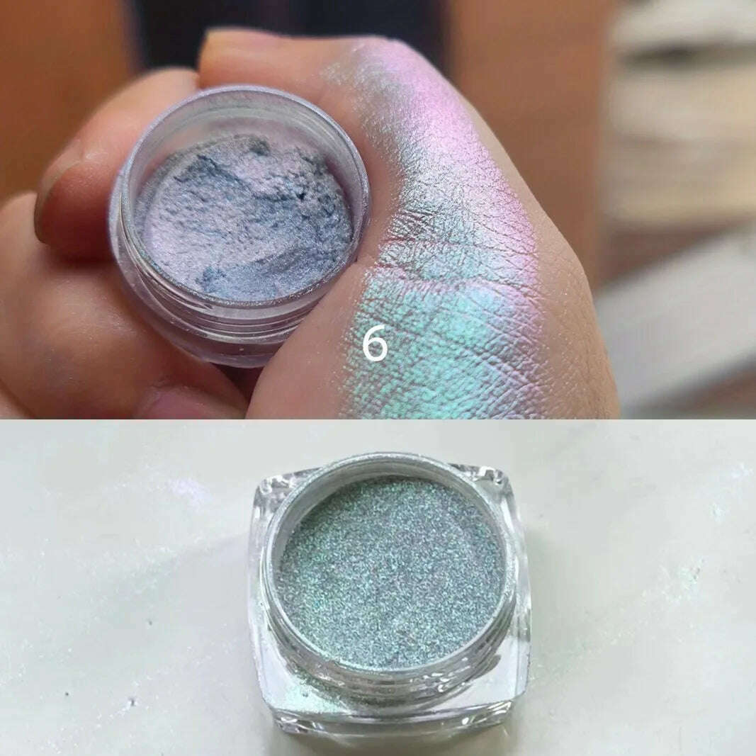 Chameleon Glitter Eyeshadow Pearly Shimmer For Brightening Contouring, Metallic Gradient Colors Easy Lazy Eye Makeup Festivals - KIMLUD