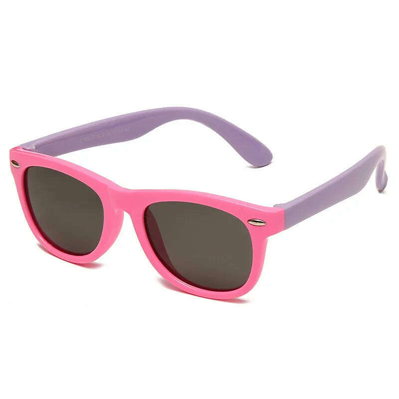 Classic Kids Silicone Sunglasses UV400 Eyewear for Boys Girls TR90 Goggles Children Sunglasses UV Protection Kids Eyewear - KIMLUD