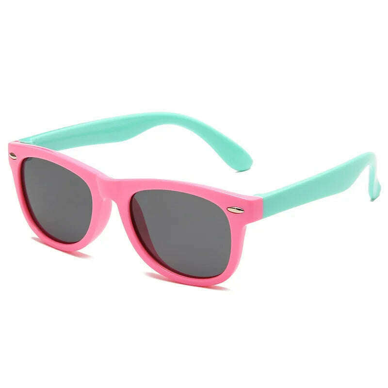 Classic Kids Silicone Sunglasses UV400 Eyewear for Boys Girls TR90 Goggles Children Sunglasses UV Protection Kids Eyewear - KIMLUD