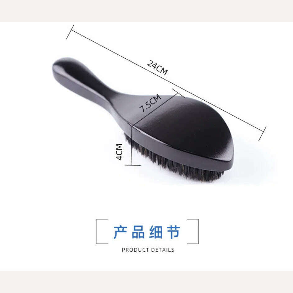 Comb Men Slcked Black Styling Comb Beard Hair Brushes Beech Texture Massage Waves Anti-knots Barber Hair Accessories Hair Care - KIMLUD