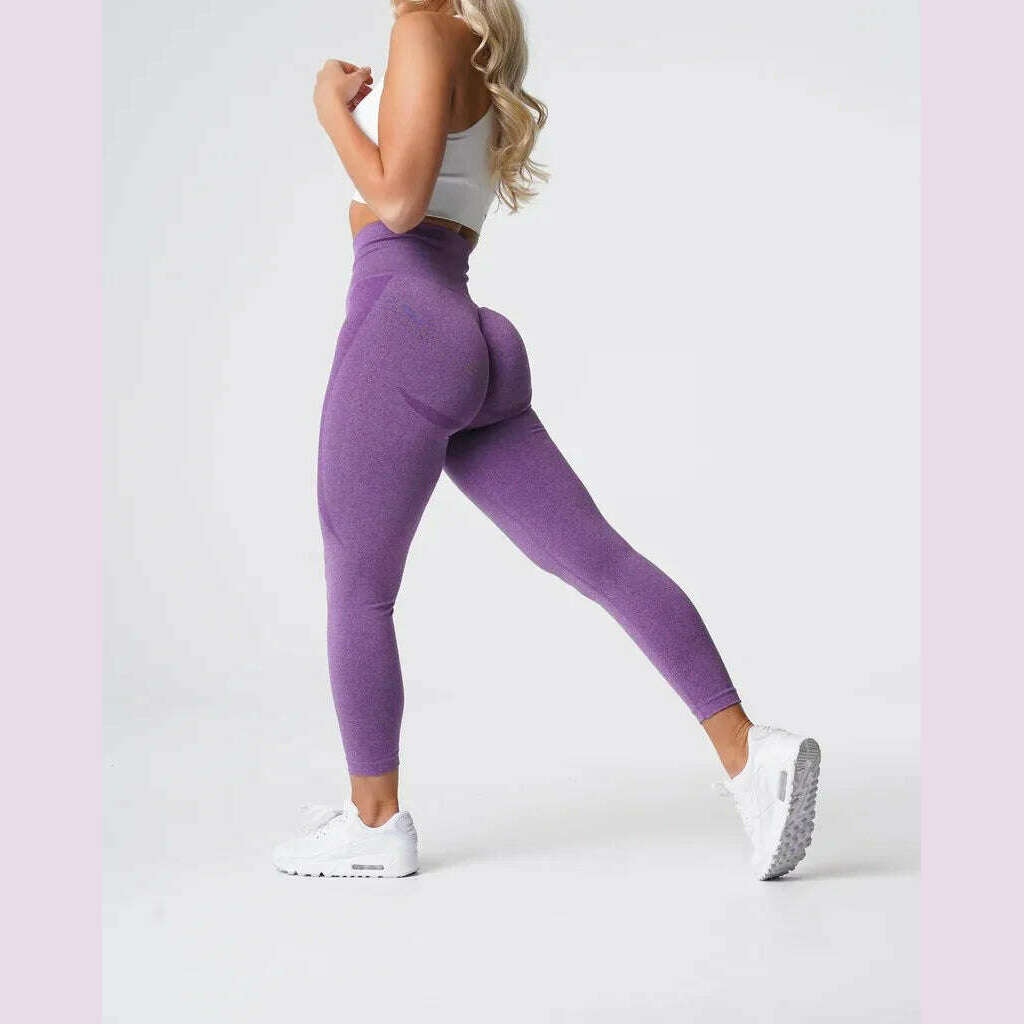 KIMLUD, Contour Seamless Leggings Womens Butt' Lift Curves Workout Tights Yoga Pants Gym Outfits Fitness Clothing Sports Wear Pink C6206, KIMLUD Womens Clothes