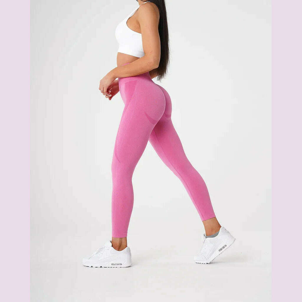 KIMLUD, Contour Seamless Leggings Womens Butt' Lift Curves Workout Tights Yoga Pants Gym Outfits Fitness Clothing Sports Wear Pink C6206, C6206C23 / L, KIMLUD APPAREL - Womens Clothes