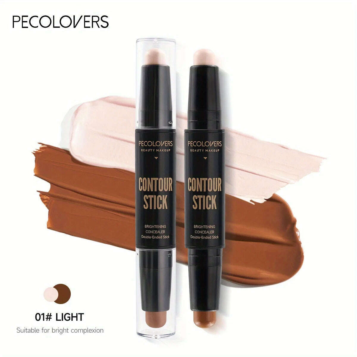 Contouring Stick with Double-headed Concealer Highlighter for Three-dimensional Nose Bridge Shadow V Face High Nose Bridge - KIMLUD