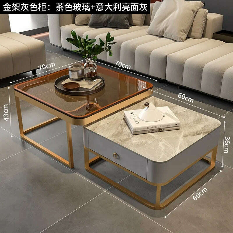 KIMLUD, Corner Makeup Coffee Table Nordic Luxury Design Cute Center Small Table Mobile Marble Tavolino Da Salotto Outdoor Furniture, style7, KIMLUD APPAREL - Womens Clothes