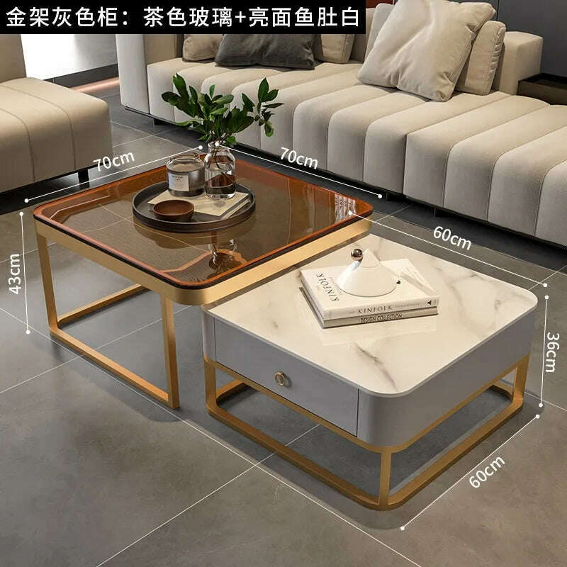 KIMLUD, Corner Makeup Coffee Table Nordic Luxury Design Cute Center Small Table Mobile Marble Tavolino Da Salotto Outdoor Furniture, style5, KIMLUD APPAREL - Womens Clothes