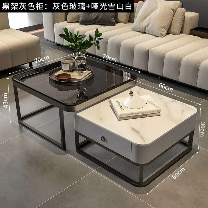 KIMLUD, Corner Makeup Coffee Table Nordic Luxury Design Cute Center Small Table Mobile Marble Tavolino Da Salotto Outdoor Furniture, style19, KIMLUD APPAREL - Womens Clothes