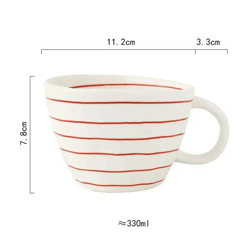 KIMLUD, Creative American Style Ceramic Mugs Coffee Cups Afternoon Tea Golden Stroke Geometry Irregular Coffee Cup Italian Espresso Mug, Style19 / 350-100ml, KIMLUD APPAREL - Womens Clothes