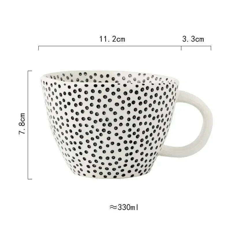 KIMLUD, Creative American Style Ceramic Mugs Coffee Cups Afternoon Tea Golden Stroke Geometry Irregular Coffee Cup Italian Espresso Mug, Style18 / 350-100ml, KIMLUD APPAREL - Womens Clothes