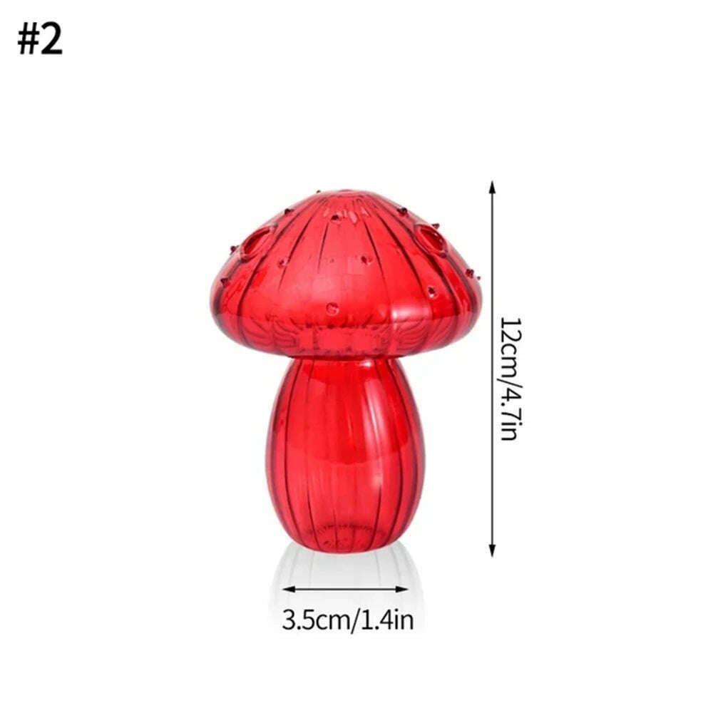 KIMLUD, Creative Mushroom Glass Flower Vase Plant Hydroponic Terrarium Art Plant Table Vase Glass Crafts DIY Room Decor Bottle Ваза, 1, KIMLUD APPAREL - Womens Clothes