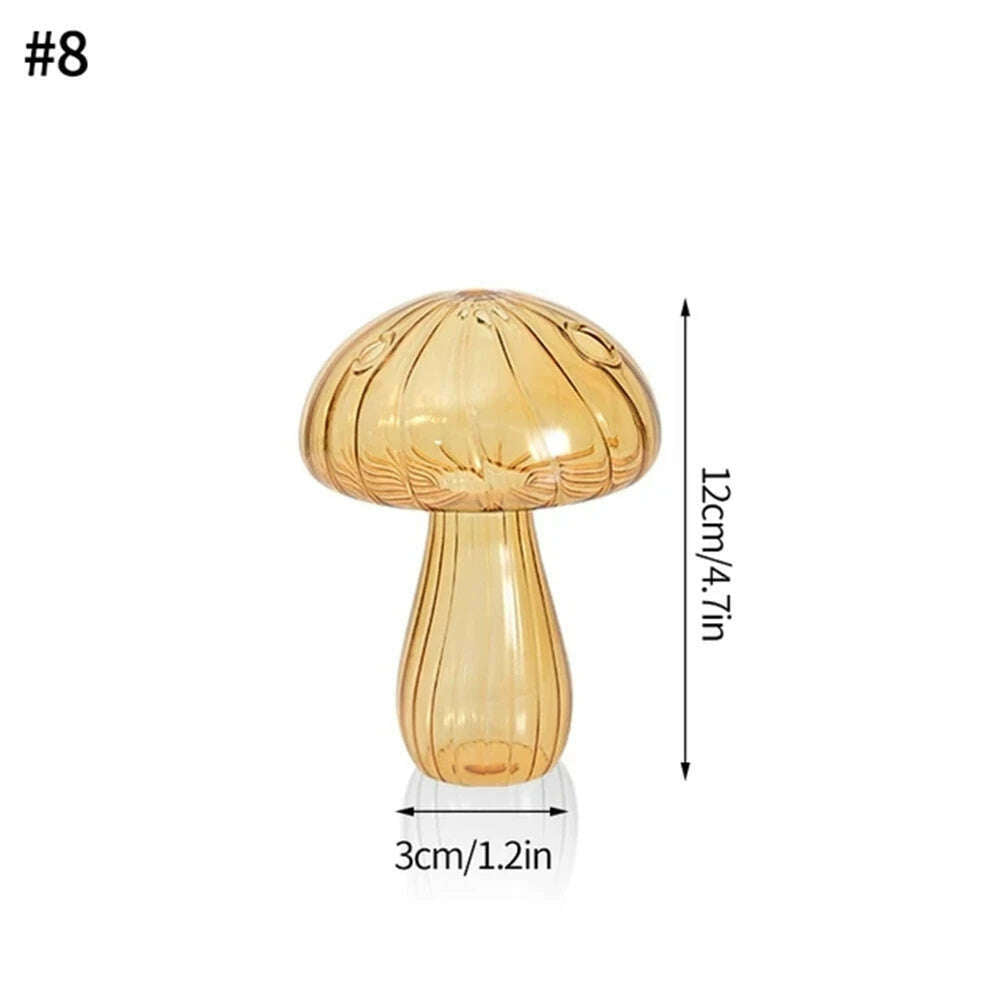 KIMLUD, Creative Mushroom Glass Flower Vase Plant Hydroponic Terrarium Art Plant Table Vase Glass Crafts DIY Room Decor Bottle Ваза, 3, KIMLUD APPAREL - Womens Clothes