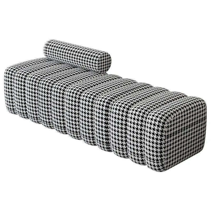 KIMLUD, Creative Shoe Bench Entrance Changing Shoe Stool Sofa Stool Bed End Stool Cloakroom Stool Bench 60/80/100cm Length Seat, Grid 80-40-43cm / China, KIMLUD APPAREL - Womens Clothes