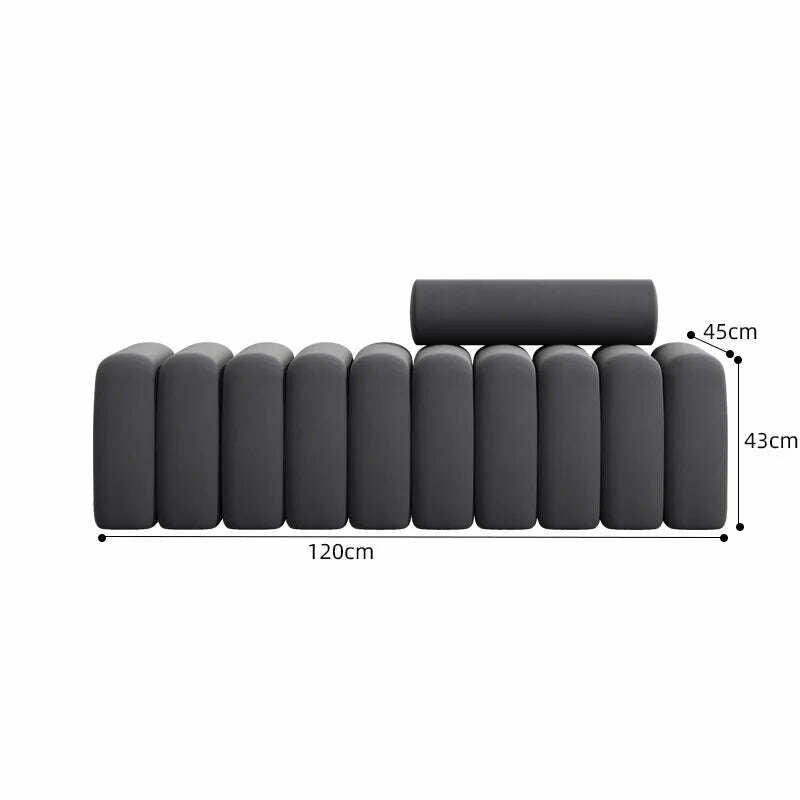 KIMLUD, Creative Sofa Stool Light Luxury Shoe Stool Clothing Store Rest Long Bench Living Room Rectangular Sofa Stool Bed End Stool, gray120-40-43cm 1 / China, KIMLUD APPAREL - Womens Clothes