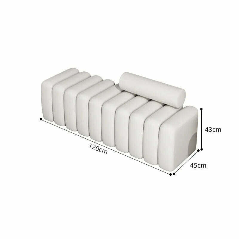 KIMLUD, Creative Sofa Stool Light Luxury Shoe Stool Clothing Store Rest Long Bench Living Room Rectangular Sofa Stool Bed End Stool, White 120-40-43cm / China, KIMLUD APPAREL - Womens Clothes