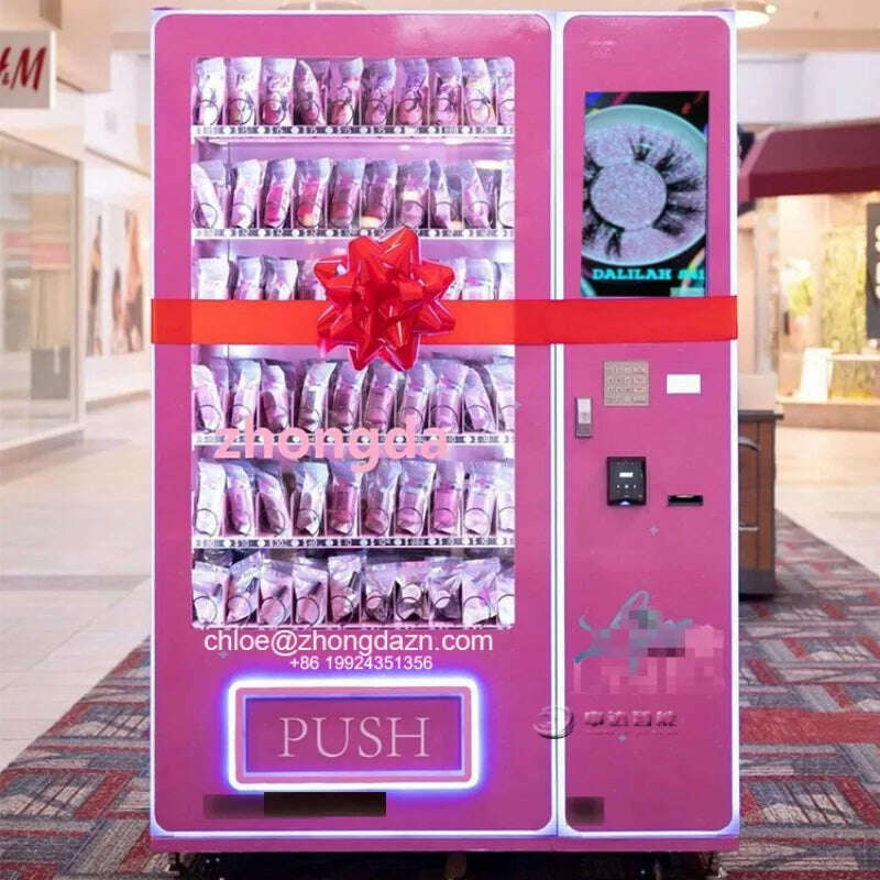 KIMLUD, Custom Lashes Hair Beauty Cosmetic Pink Vending Machine for Mall, KIMLUD Womens Clothes