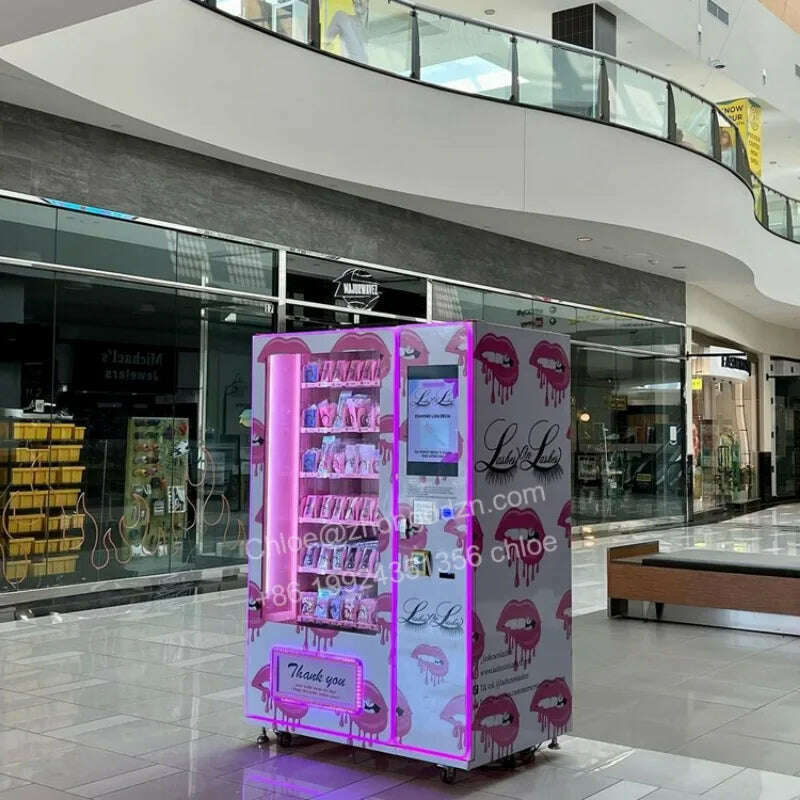 KIMLUD, Custom Lashes Hair Beauty Cosmetic Pink Vending Machine for Mall, KIMLUD Womens Clothes