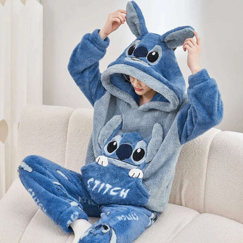 KIMLUD, Cute Pajamas For Men Thick Plush Fleece Pajama Sets Winter  Coral Velvet Warm Flannel Clothes Home Suit Male Sleepwear Пижама, W / XL, KIMLUD APPAREL - Womens Clothes