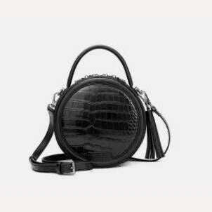 KIMLUD, Designer Women's Bag Genuine Leather Crocodile Leather Handbag Luxury Brand High Quality Barrel Bag Luxury Women's Handbag, black, KIMLUD Womens Clothes