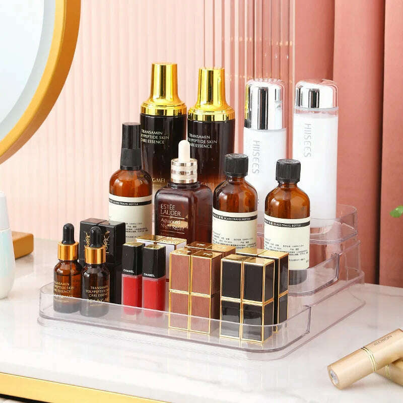 Desktop Perfume Shelf Bathroom Makeup Organizer Perfume Aromatherapy Organizer Skin Care Product Storage Rack Organizer - KIMLUD