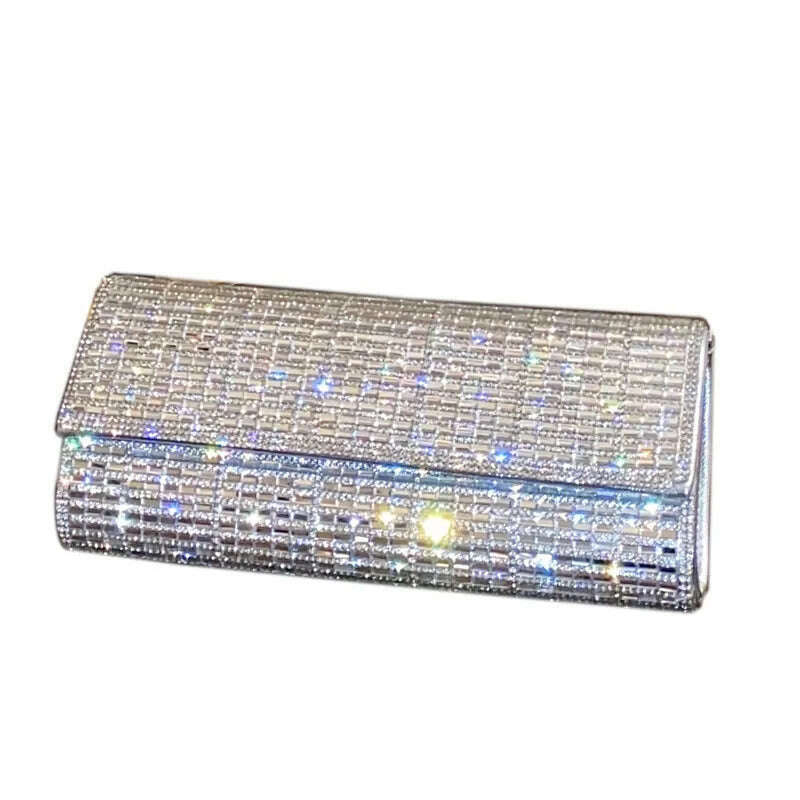 KIMLUD, Diamond Clutch Purse And Handbag With Rhinestone Women's Party Evening Bag Luxury Wedding Clutch Female Shoulder Bag Bolso, KIMLUD Womens Clothes