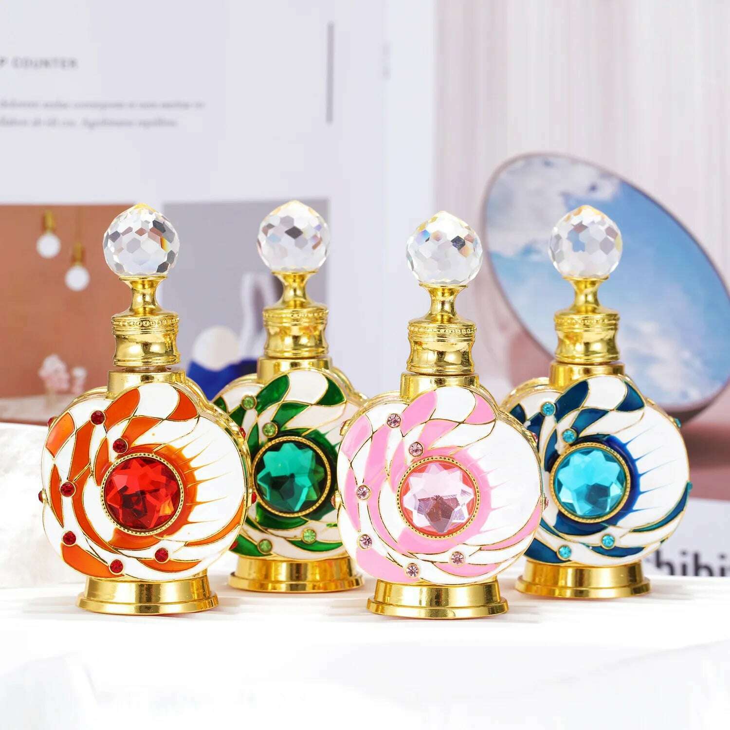 KIMLUD, Diamond-encrusting exquisite 12ml Arab Dubai network red high-end perfume bottle dispenser bottle refined oil bottle empty bottl, KIMLUD Womens Clothes