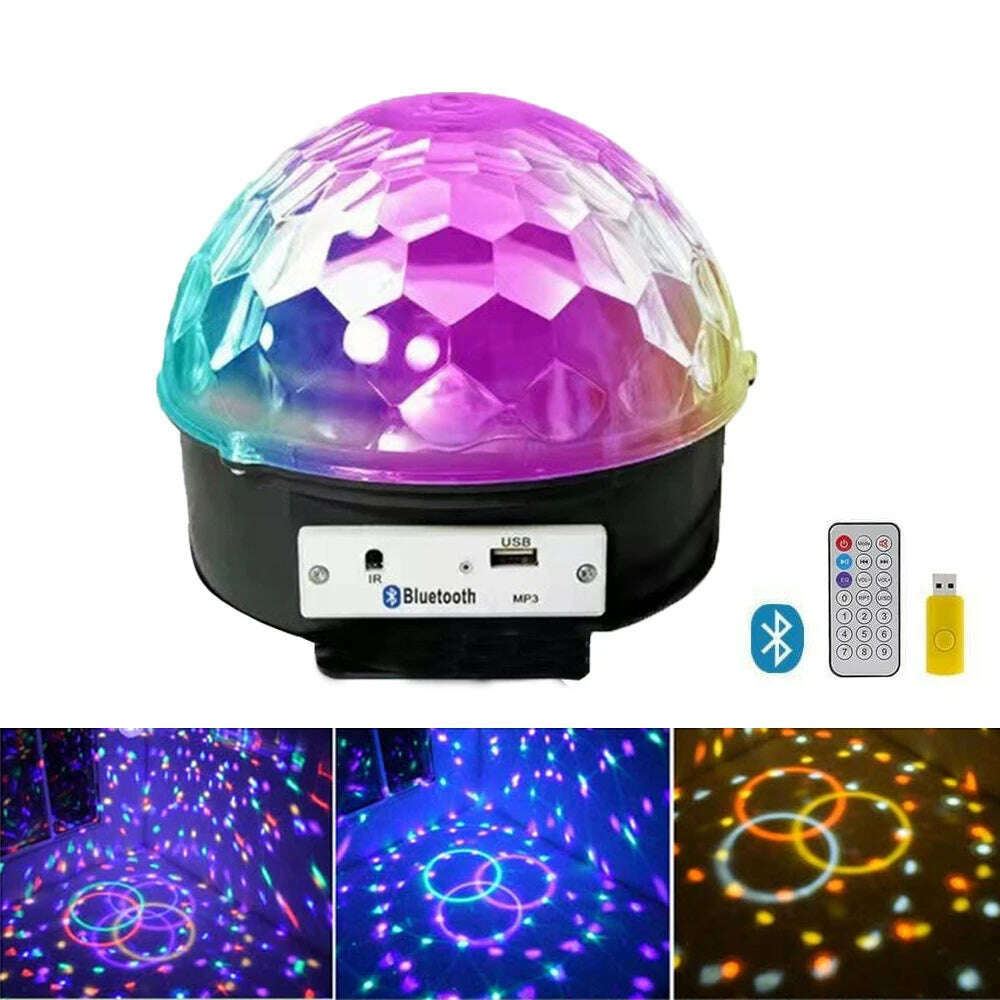 KIMLUD, Disco Magic Ball Lamp Bluetooth APP control stage lights audience atmosphere lights wedding party decorations Halloween lights, KIMLUD Womens Clothes