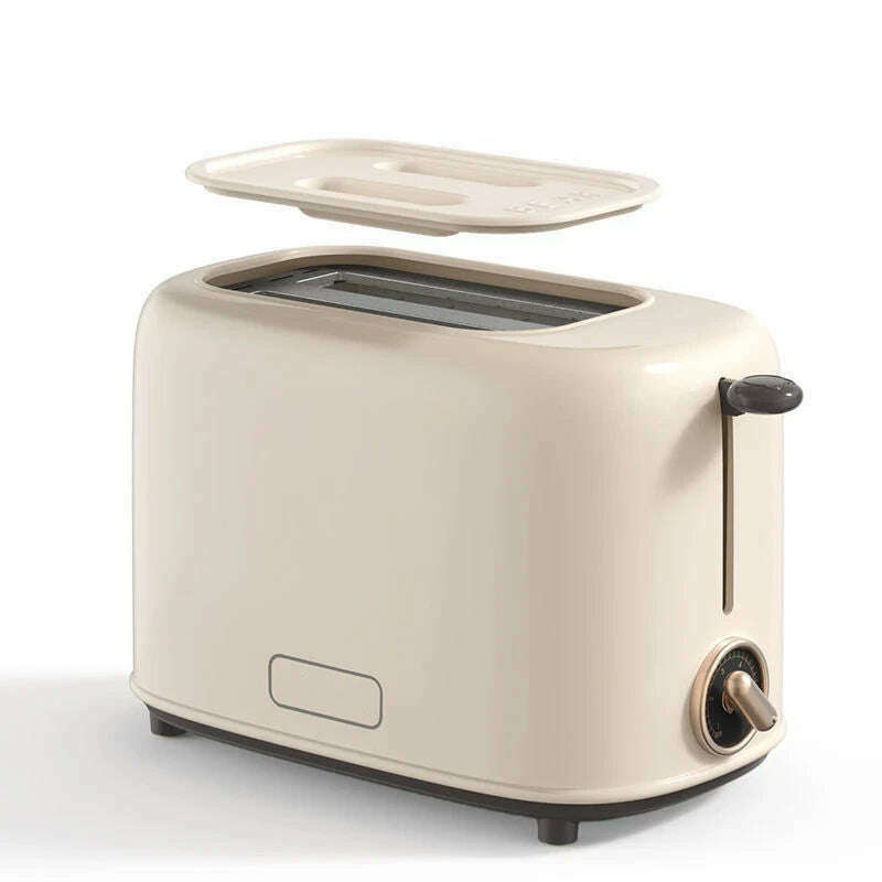 KIMLUD, DMWD Household Toaster With 2 Slices Slot Automatic Warm Multifunctional Breakfast Bread Baking Machine 680W Toast Maker EU US, White, KIMLUD APPAREL - Womens Clothes