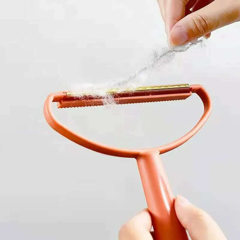 Double-Side Lint Remover Portable Pet Hair Remover Brush Manual Fluff Remover Clothes Fuzz Fabric Shaver Carpet Clothes Brush - KIMLUD