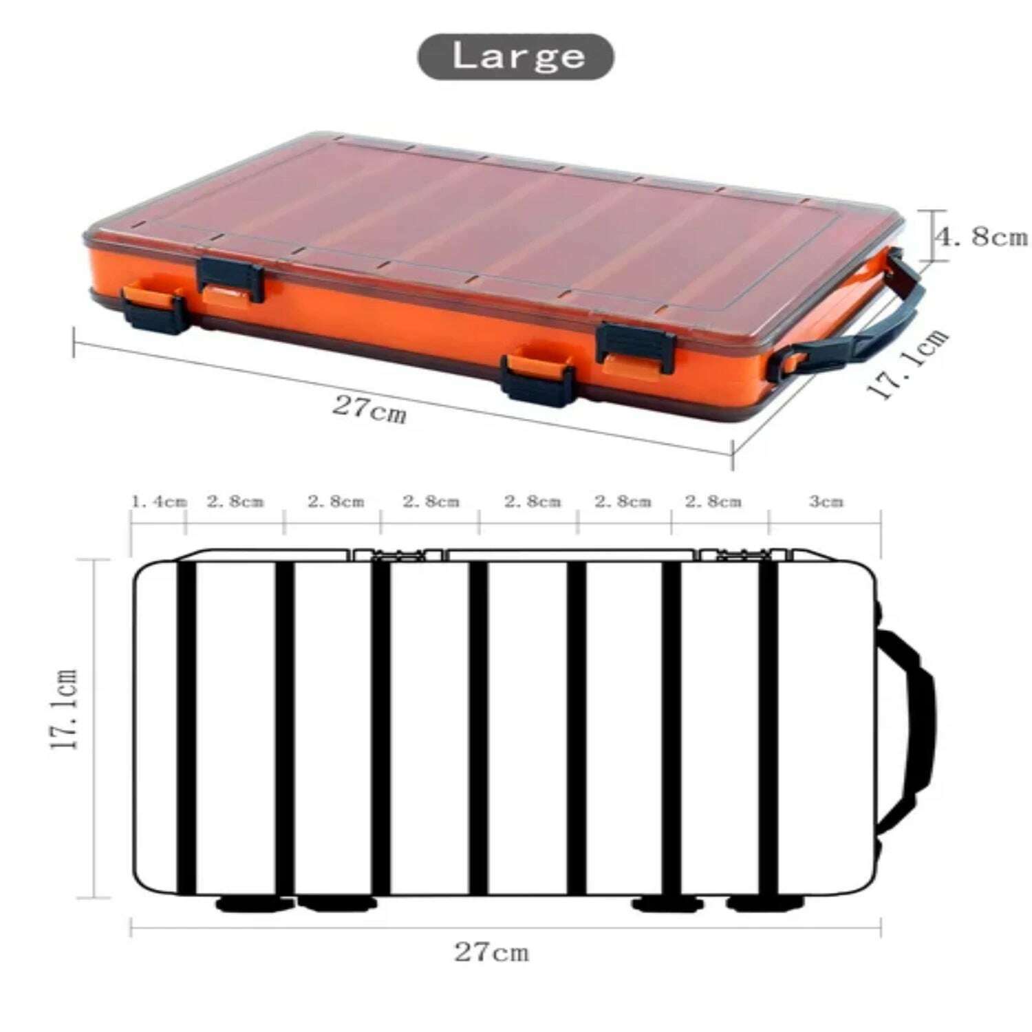 KIMLUD, Double-sided Lure Box Double-layer Tool Box Hard Bait Box  Accessories Box Wooden Shrimp Box Minnow Pencil Fish Lure Box, Wooden shrimp box-L / korea, KIMLUD APPAREL - Womens Clothes