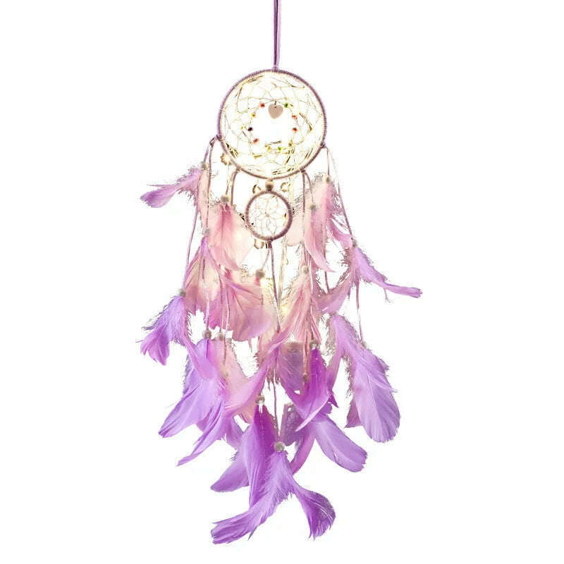 KIMLUD, Dream Catcher Bedroom Decoration Wind Chime Pendant Bedside Decoration Mori Pendant Dream Bell Pendant Bedroom Decor, KIMLUD Womens Clothes