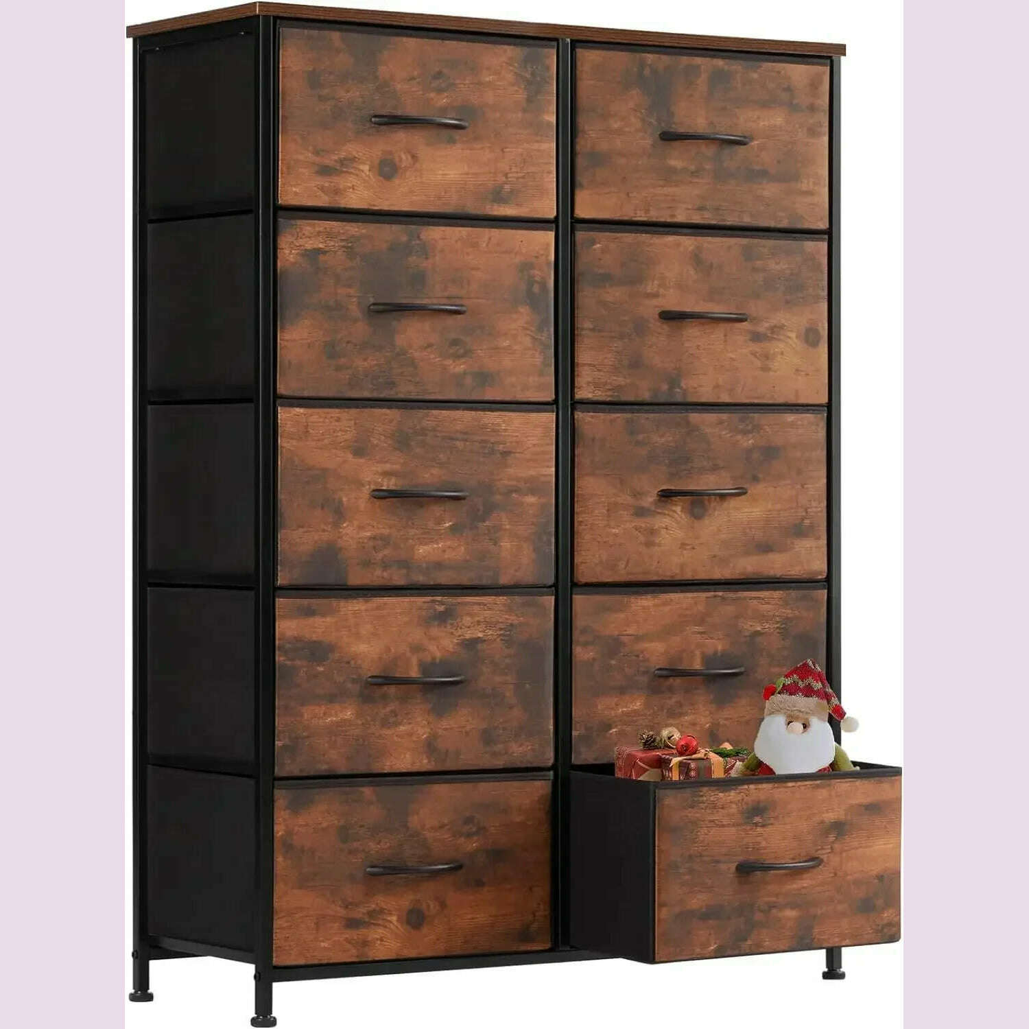 KIMLUD, Dressers for Bedroom Furniture Thickened Frame Dresser Vanity Table for Makeup Furnitures Hallway Kids Room Make Up Table Toilet, Brown   10 Drawers / United States, KIMLUD APPAREL - Womens Clothes