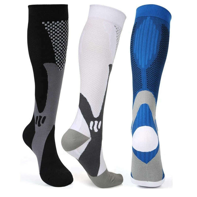 KIMLUD, Dropship Compression Stockings Batch Socks Varicose Veins Nurse Socks Football Running Men Women Outdoor Sports Socks Unisex, 3 Pairs OMIX-YSZ02-2 / XXL, KIMLUD APPAREL - Womens Clothes