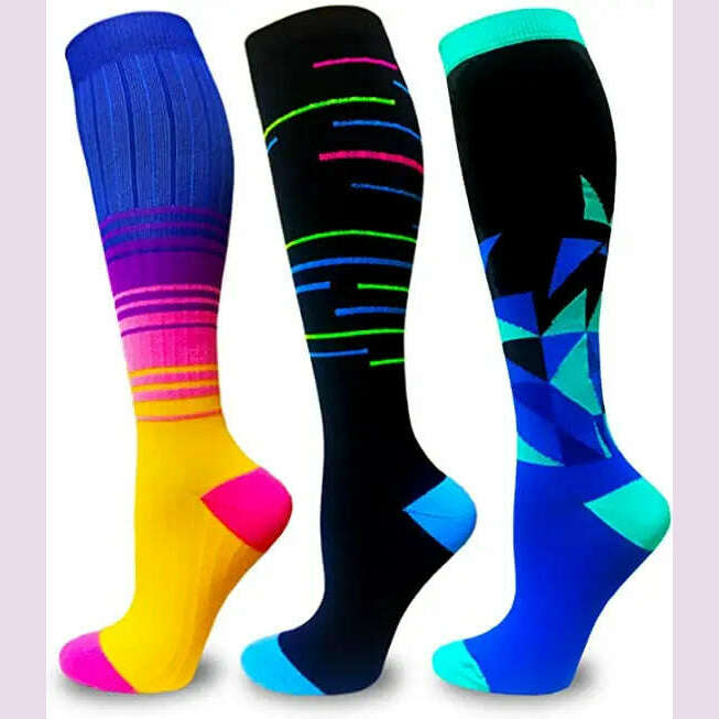 KIMLUD, Dropship Compression Stockings Batch Socks Varicose Veins Nurse Socks Football Running Men Women Outdoor Sports Socks Unisex, 3 Pairs OMIX003-5 / S-M, KIMLUD APPAREL - Womens Clothes