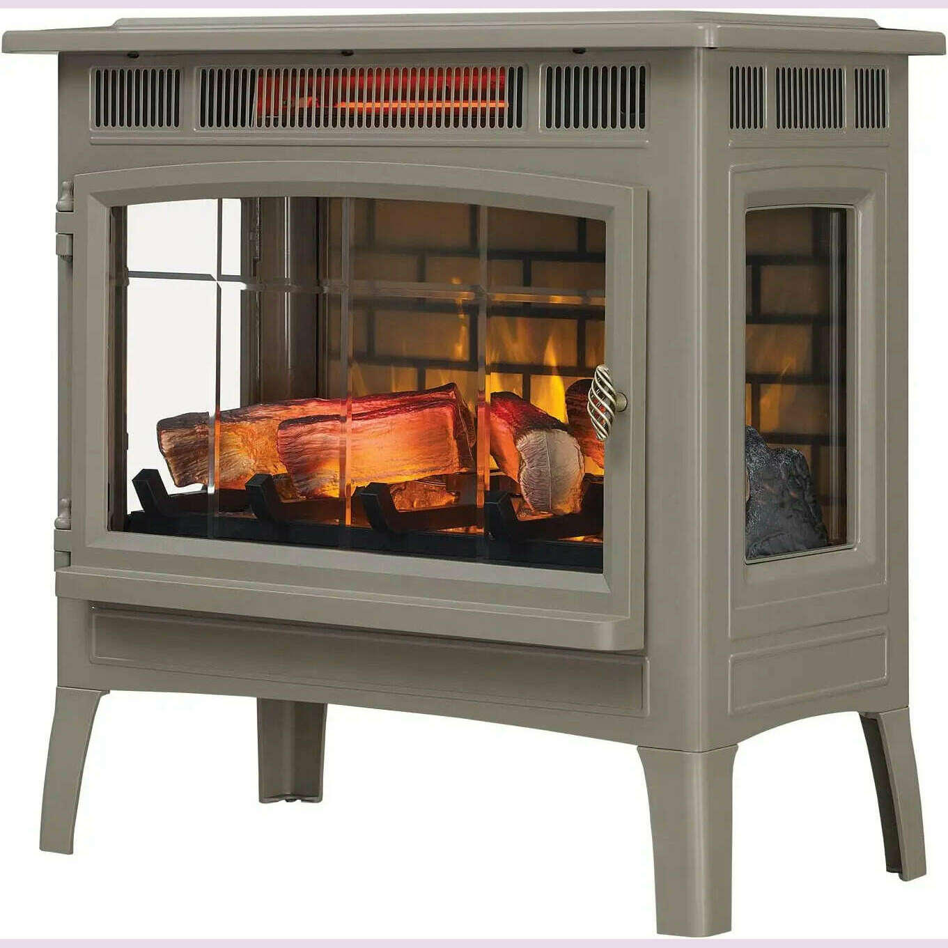 KIMLUD, Duraflame Electric Infrared Quartz Fireplace Stove with 3D Flame Effect, French Gray, KIMLUD Womens Clothes