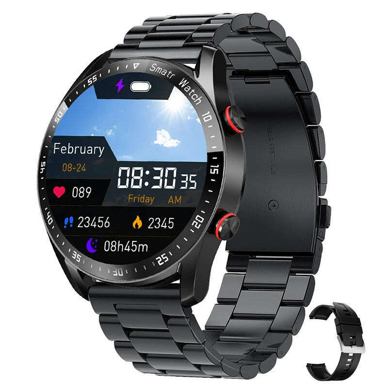 ECG+PPG Bluetooth Call Smart Watch Men Laser Health Blood Pressure Fitnes Sports Watches Man Sports Waterproof Smartwatch+Box - KIMLUD